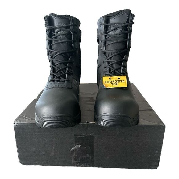 BD Battle Ops 8” Tactical Boots Side Zip Waterproof Size 9.5 Medium Black - Picture 2 of 9